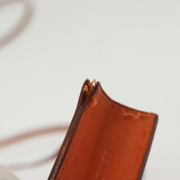 HERMES Omenitu Shoulder Bag Leather Orange Auth BA4408 - Picture 6 of 15